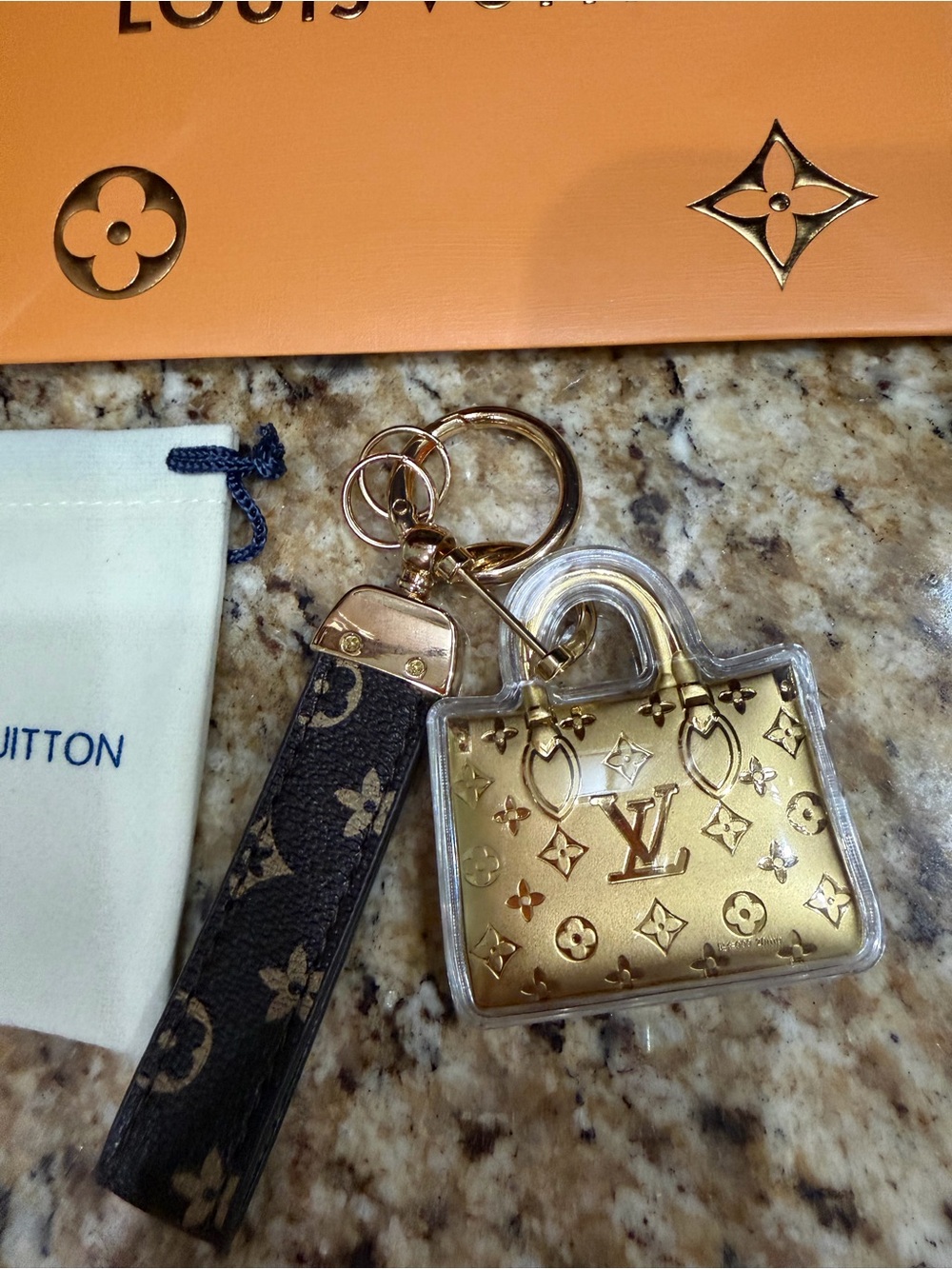Purse Charm and leather strap charm or Key Chains. Gift Box and Gift Bag. New - Picture 2 of 6